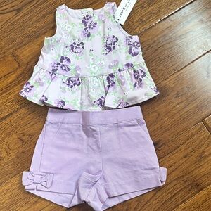 Janie and Jack Lavender Floral Set